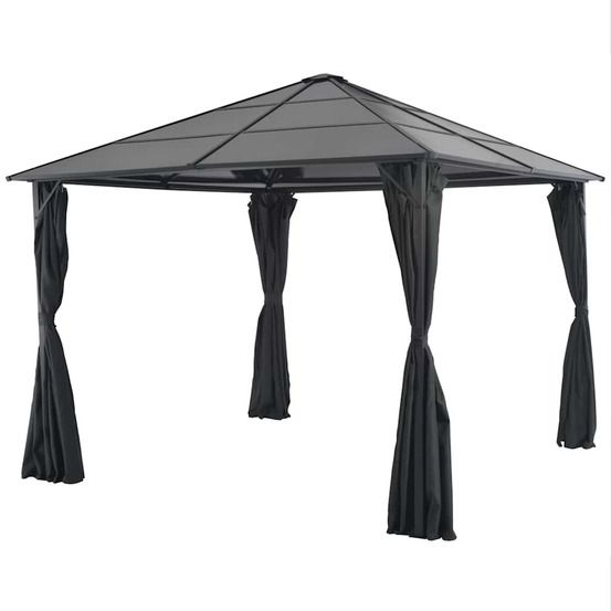 TONNELLE AVEC RIDEAU ALUMINIUM-(866438)