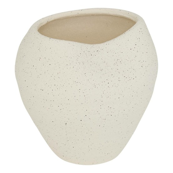 Vase sien h23,5cm grès blanc