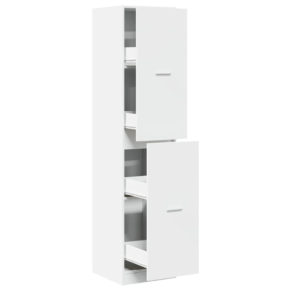 Armoire d'apothicaire blanc 40x41x174,5 cm bois d'ingénierie