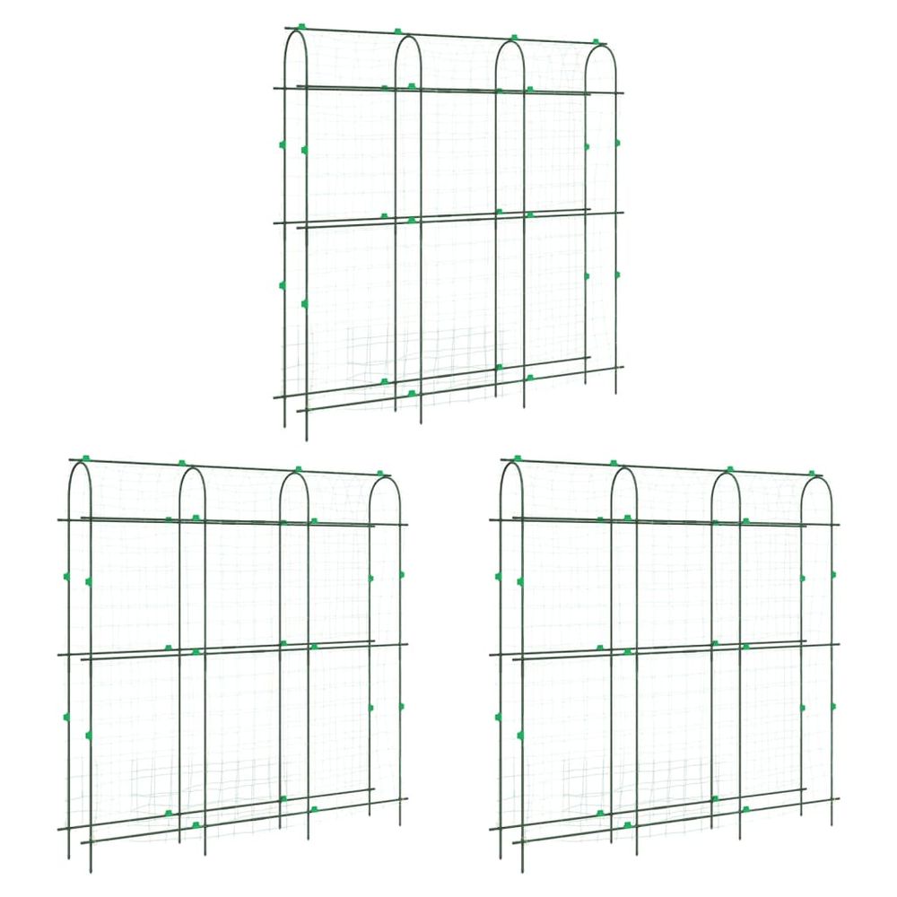 Treillis de jardin pour plantes grimpantes 3 pcs forme en u