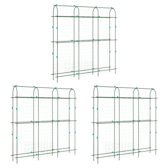 Treillis de jardin pour plantes grimpantes 3 pcs forme en u