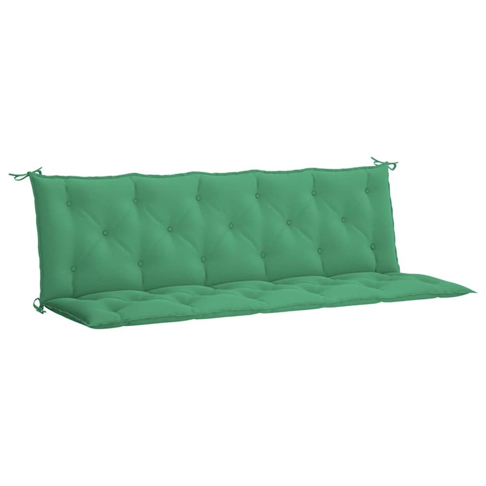 Coussin de banc de jardin vert 180x(50+50)x7 cm tissu oxford
