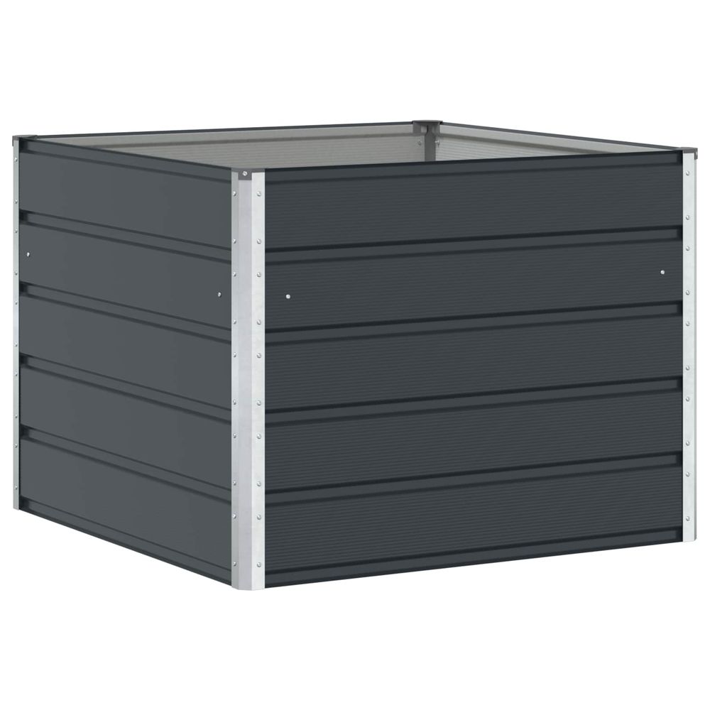 Jardinière anthracite 100 x 100 x 75 cm acier