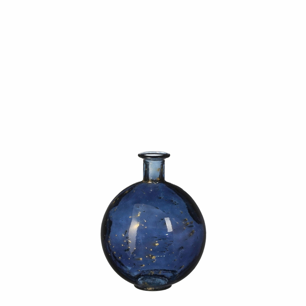Mica decorations vase ferro - 20x20x25 cm - verre - noir