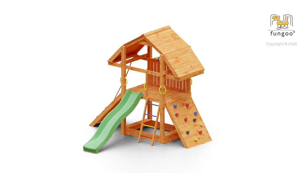 Aire de jeu fungoo buffalo avec rampe d'escalade