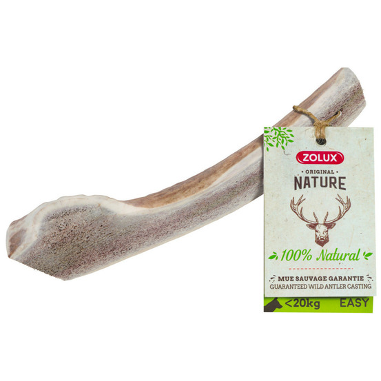 Bâton à mâcher bois de cerf tranché easy l, environ 18 cm, pour chien - de