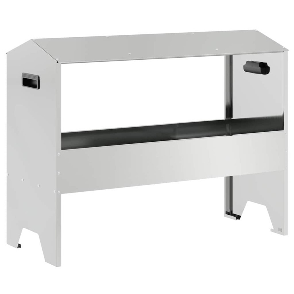 Trough d'alimentation pour le bétail argent 79 x 35 x 62 cm