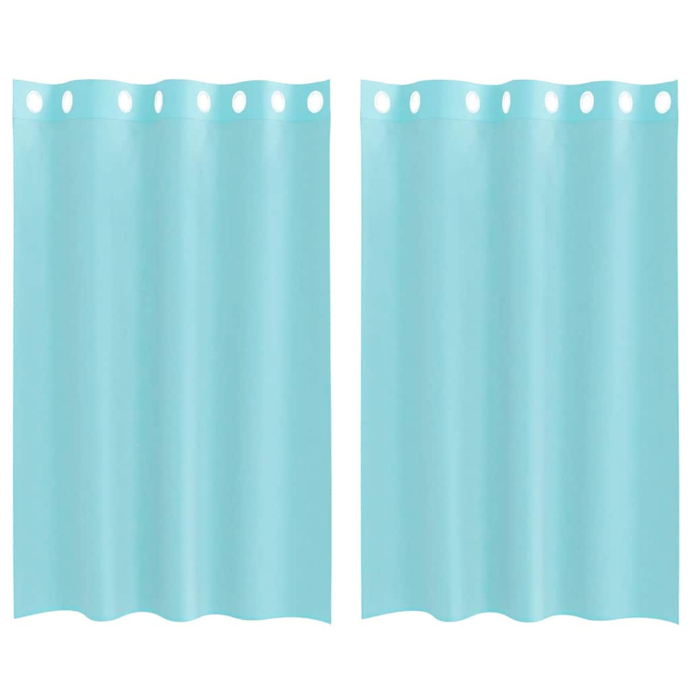 Rideaux en voile avec œillets 2 pcs turquoise
