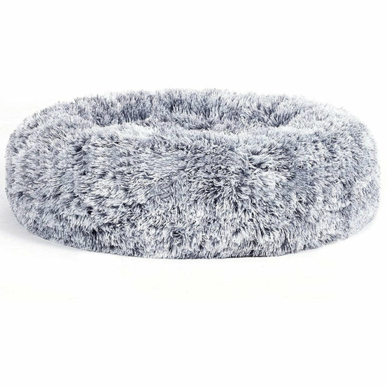 Panier pour chien lit pour chat tissu peluche 50 cm gris