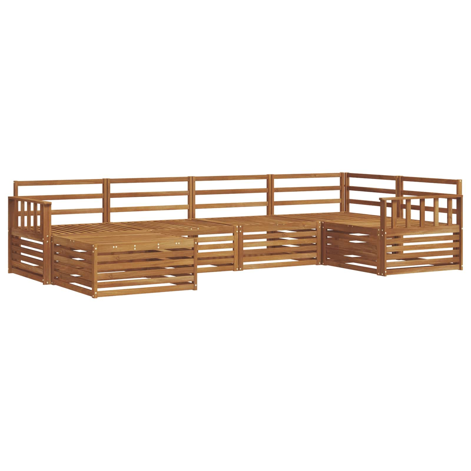 Ensemble de canapés d'extérieur 6 pcs naturel