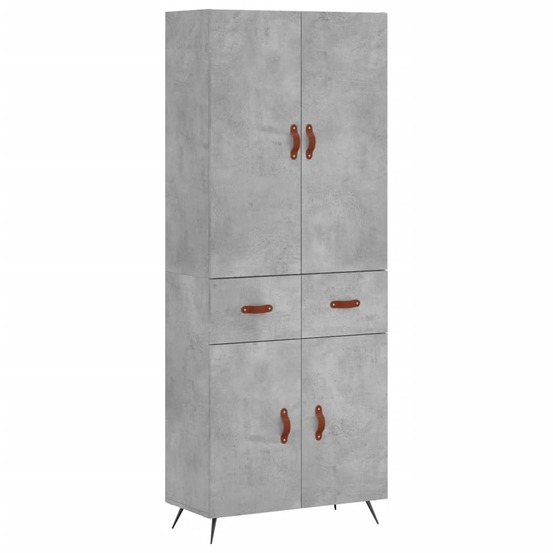 Buffet bahut commode armoire meuble de rangement organisateur cuisine salle de séjour salon haut 69,5 x 34 x 180 cm bois d'in