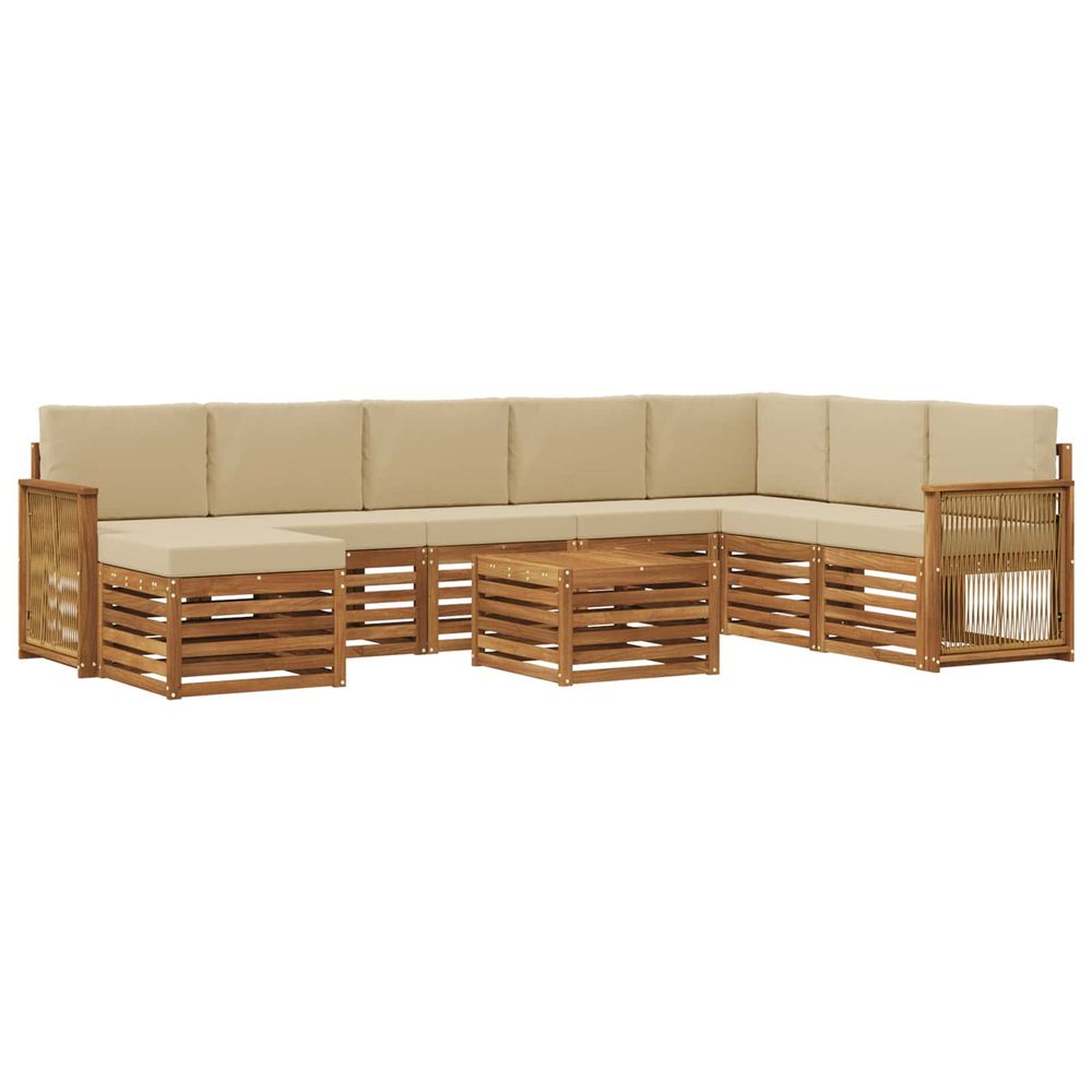 Ensemble de canapés d'extérieur 7 pc naturel