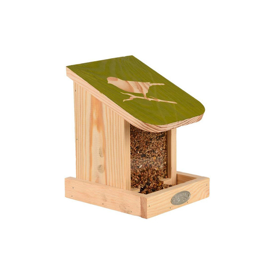 Mangeoire silo en bois pochoir