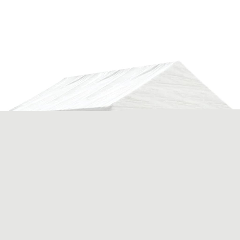 Belvédère avec toit blanc 6,69x5,88x3,75 m polyéthylène