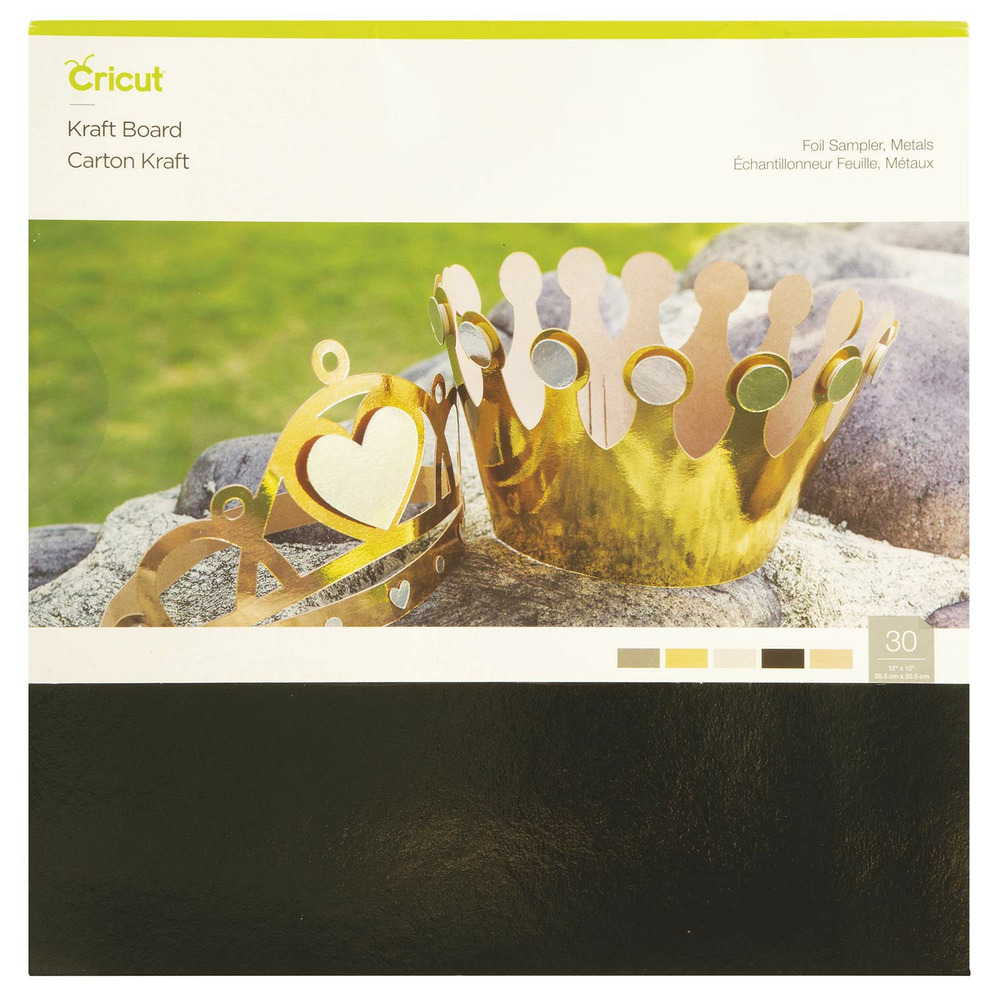 30 feuilles carton kraft métallisé 30,5 cm cricut