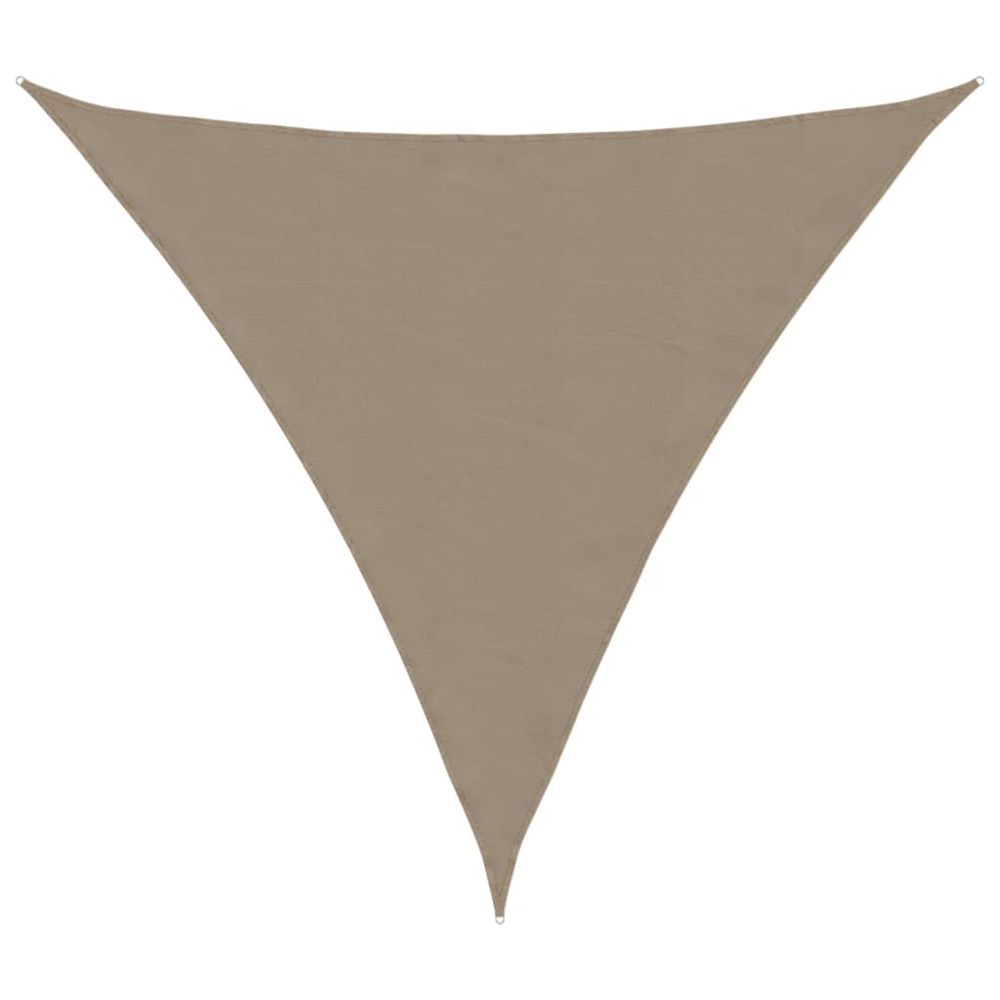 Voile de parasol tissu oxford triangulaire 4,5x4,5x4,5 m taupe