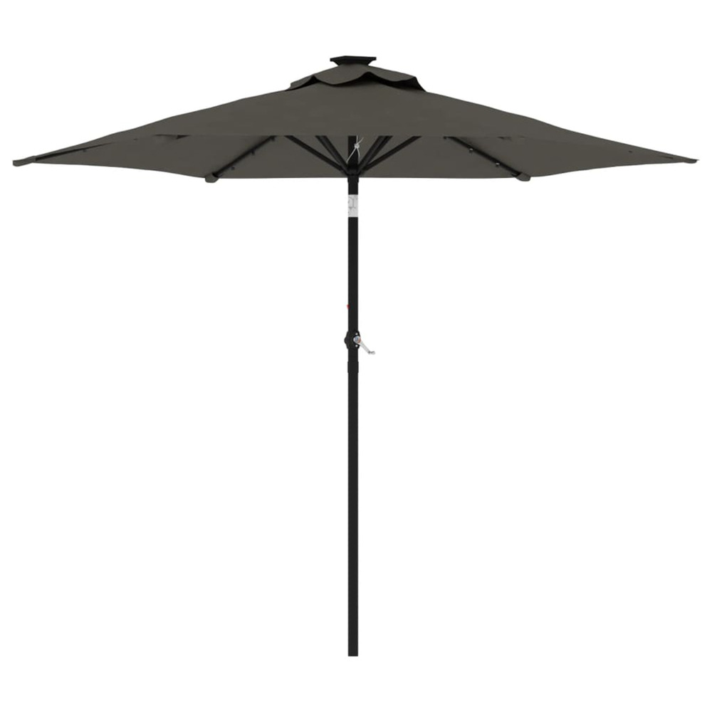 Parasol de jardin avec mât en acier anthracite 225x225x212 cm