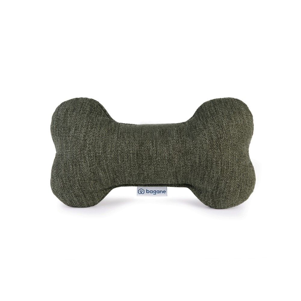 Rivoli - jouet os pour chien en tissu upcyclé kaki, 20x12x6cm