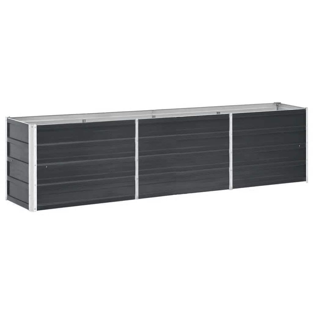 Lit surélevé de jardin acier galvanisé 240x40x45 cm anthracite