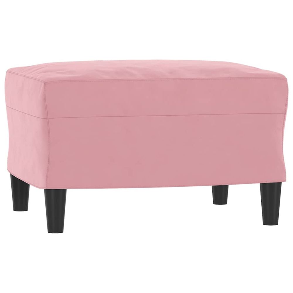 Repose-pied rose 60x50x41 cm velours