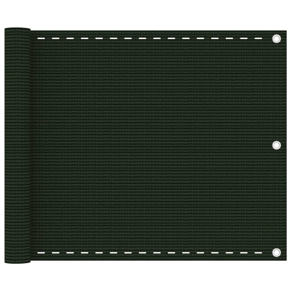 Écran de balcon brise pare vue protection confidentialité 75 x 300 cm pehd vert foncé