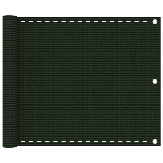 Écran de balcon brise pare vue protection confidentialité 75 x 300 cm pehd vert foncé