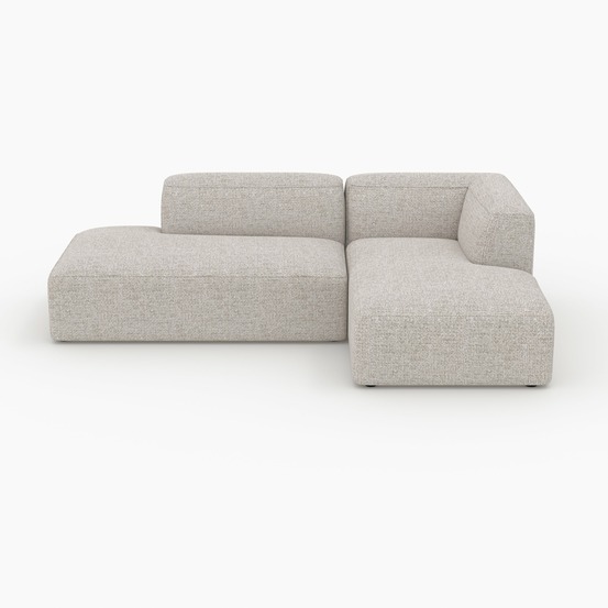 Hestia-canapé d'angle droit modulable en tissu beige 4 places