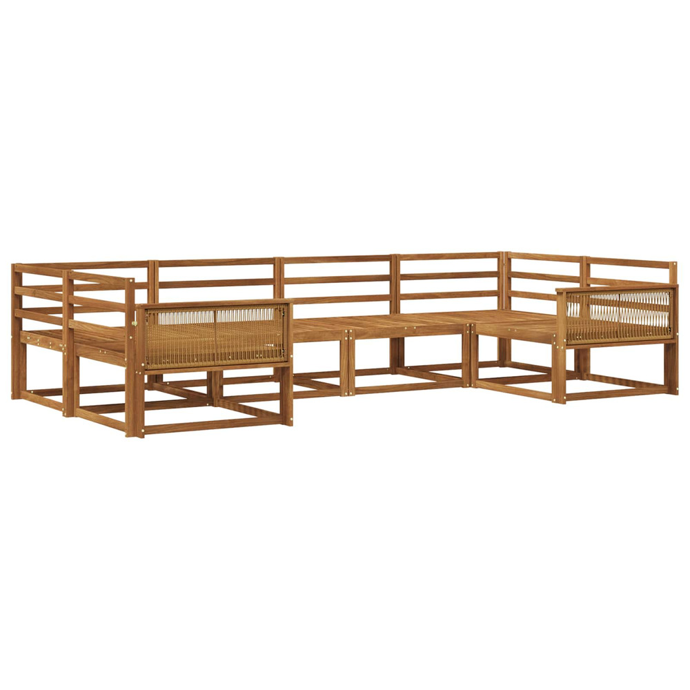 Ensemble de canapés d'extérieur 6 pcs naturel