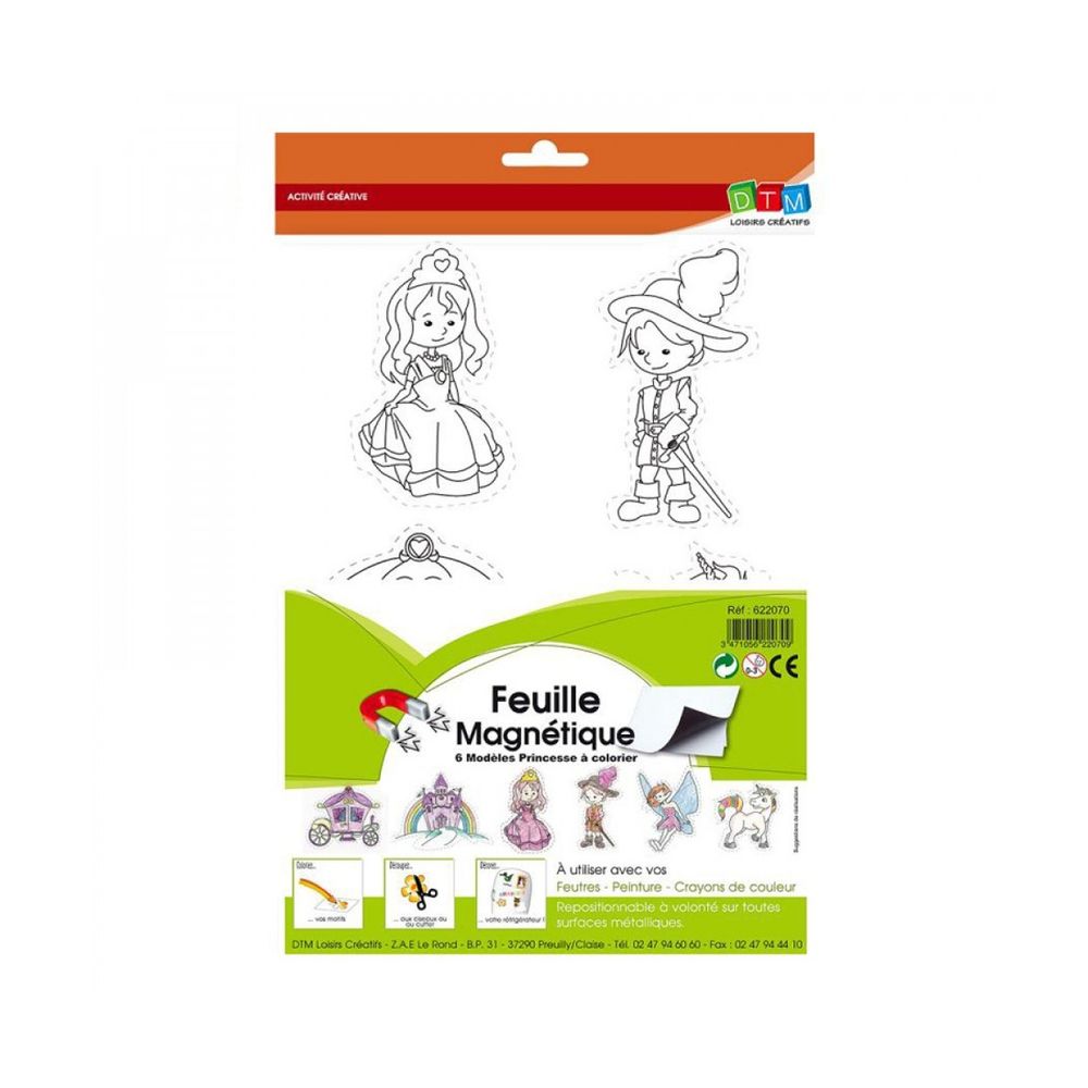 Feuille magnetique princesse