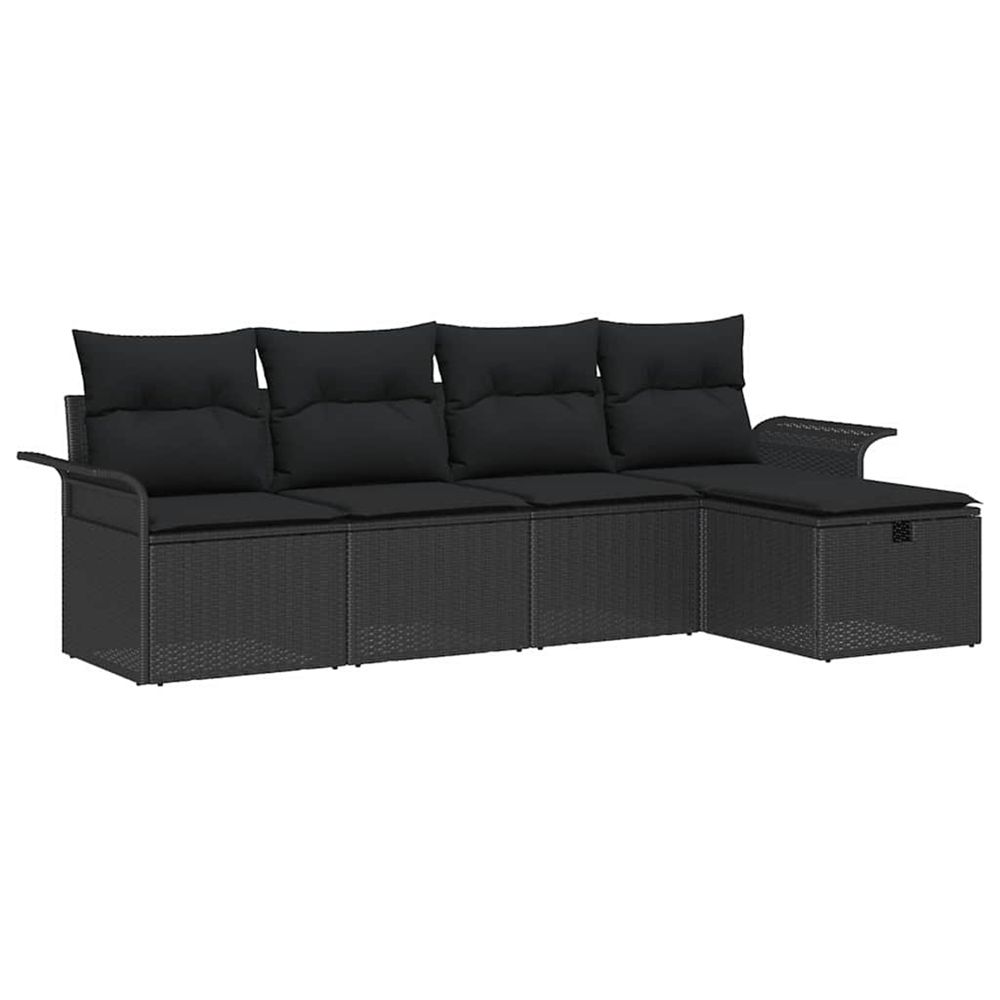 Ensemble de canapé de jardin 5 pc poly rotin
