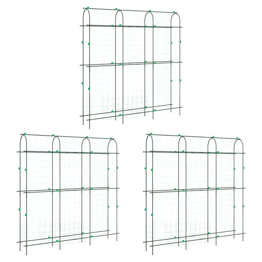 Treillis de jardin pour plantes grimpantes 3 pcs forme en u