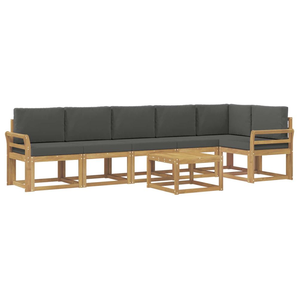 Ensemble de canapés d'extérieur 7 pc blanc et anthracite