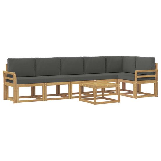 Ensemble de canapés d'extérieur 7 pc blanc et anthracite