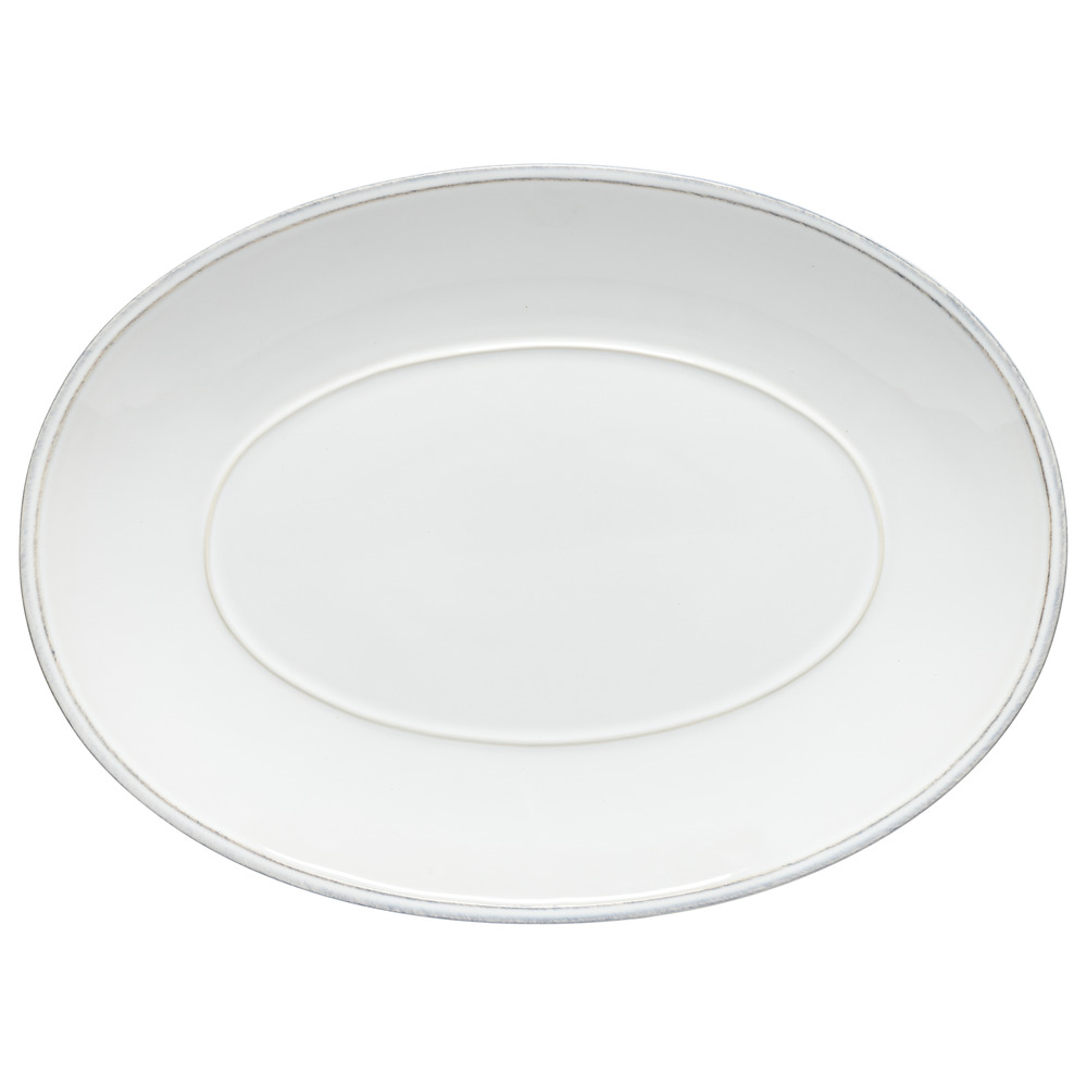 Plat ovale friso blanc 41 x 29,6 cm - costa nova