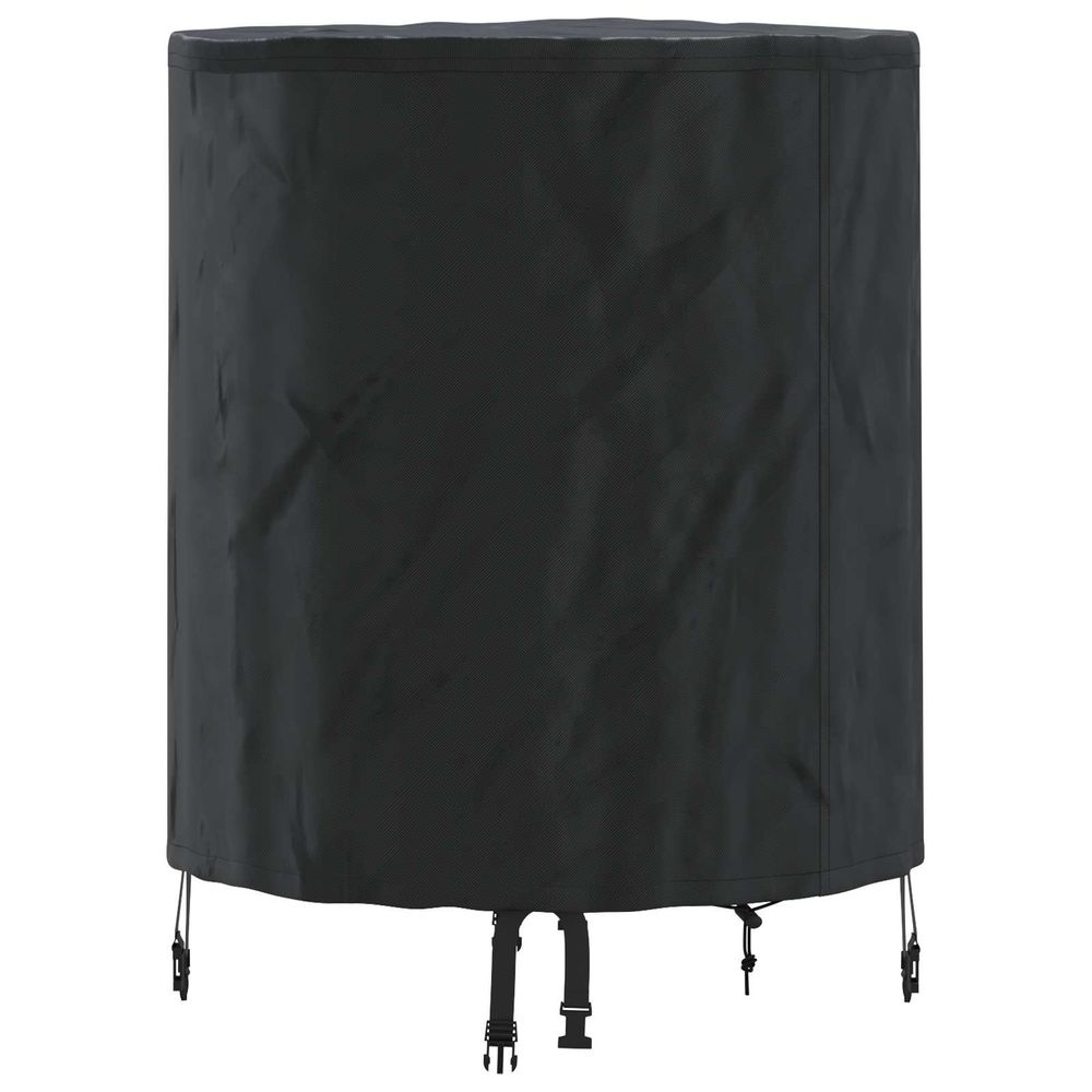 Housse de table 62 x 62 x 70 cm tissu rond imperméable noir