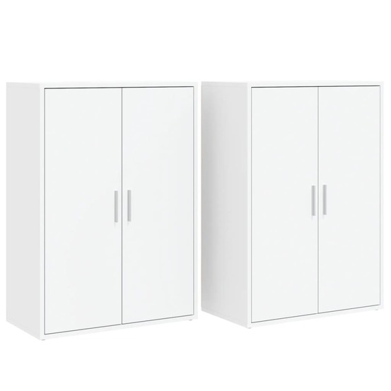 Buffet bahut commode armoire meuble de rangement organisateur cuisine salle de séjour salons lot de 2 60 x 31 x 84 cm bois d'