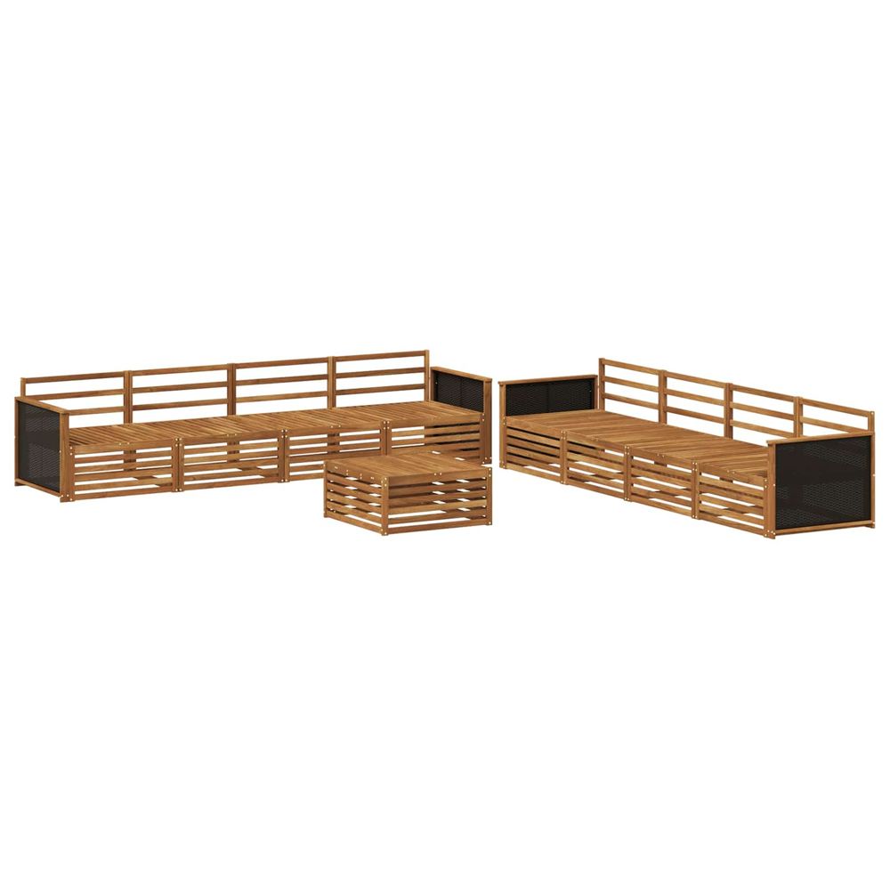 Ensemble de canapés d'extérieur 9 pc naturel