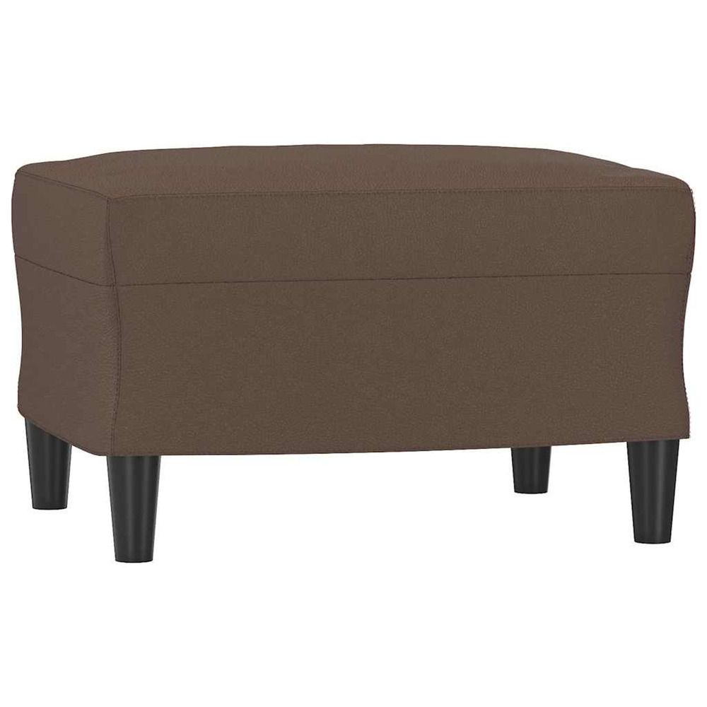 Repose-pied marron 60x50x41 cm similicuir