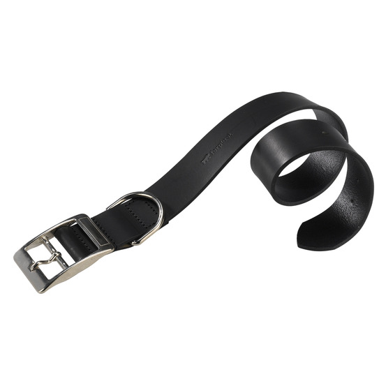 Collier chien chiens cuir véritable réglable ferplast natural noir et naturel