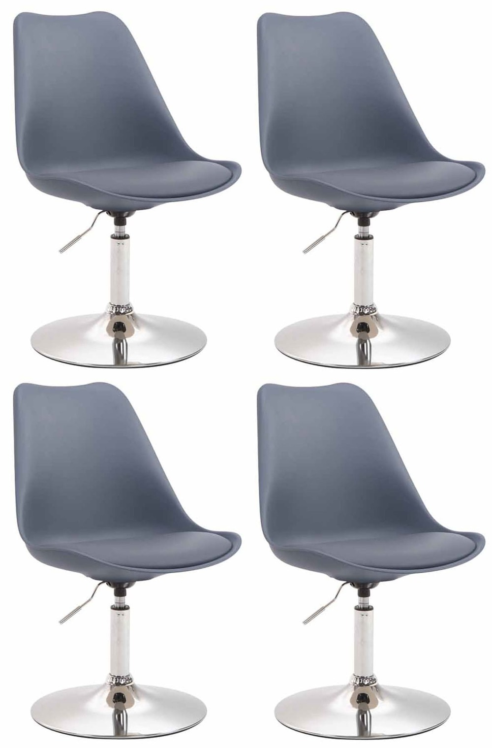 Lot de 4 chaises de salle à manger maverick c en plastique