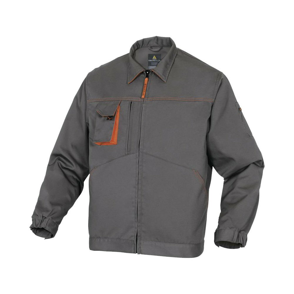Veste de travail mach2 mulitipoches gris orange t2xl delta plus m2ve2grxx