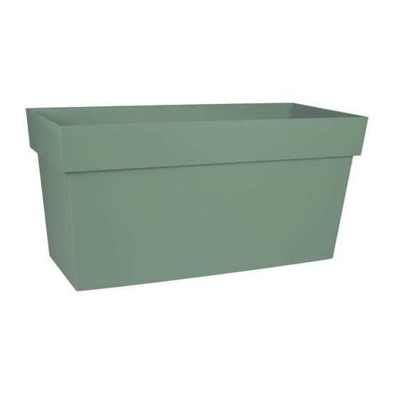 Muret 80 cm - jardiniere à roulettes - volume 74 l- 79 x 35 x 39 cm - vert laurier
