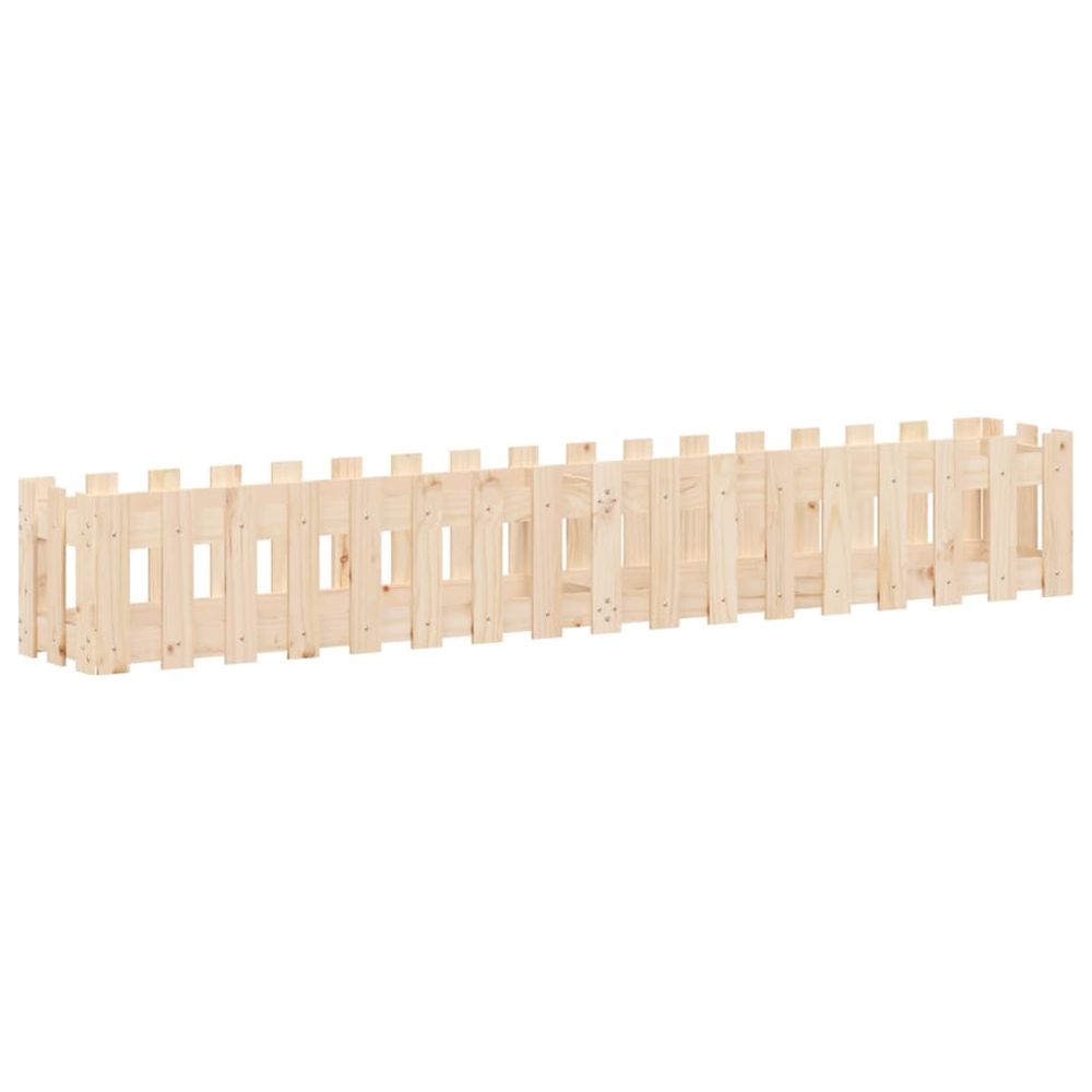 Lit surélevé de jardin design de clôture 200x30x30cm pin massif