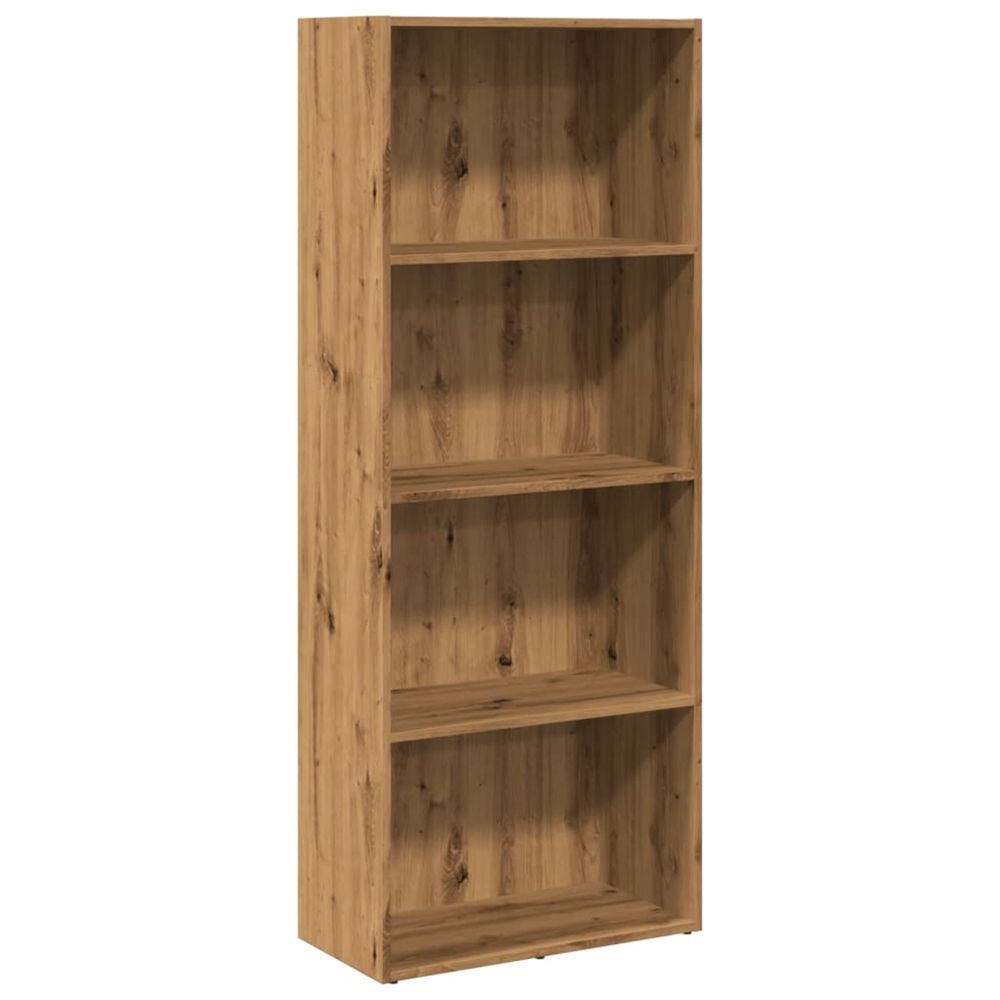 Bibliothèque chêne artisanal 60x30x152 cm bois d'ingénierie