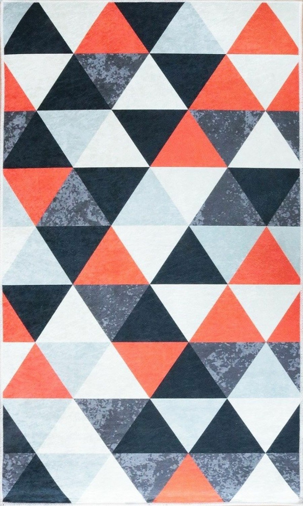 Tapis d'intérieur triangle 50 x 80 cm - rouge
