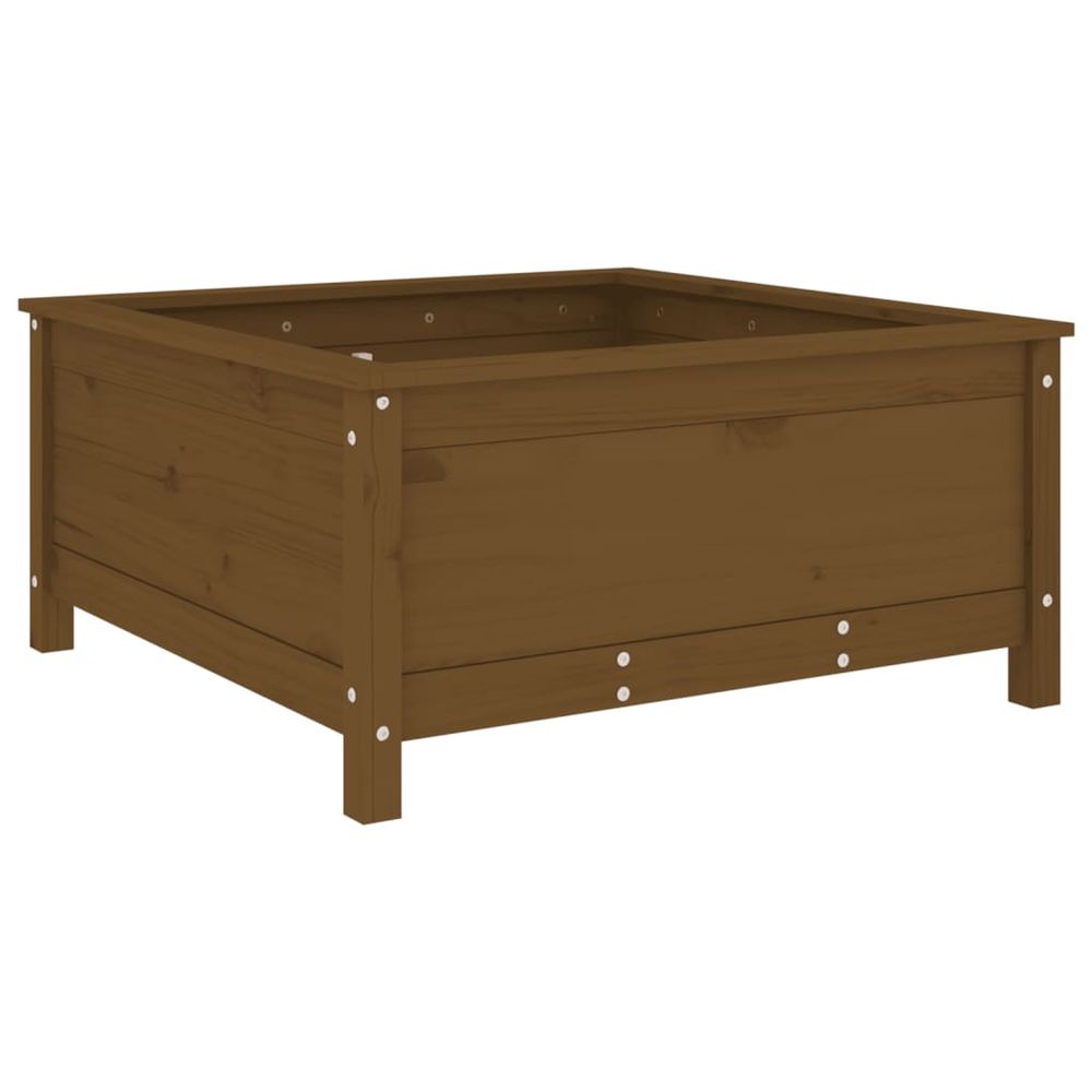 Jardinière d'extérieur marron miel 82,5x82,5x39 cm bois massif de pin