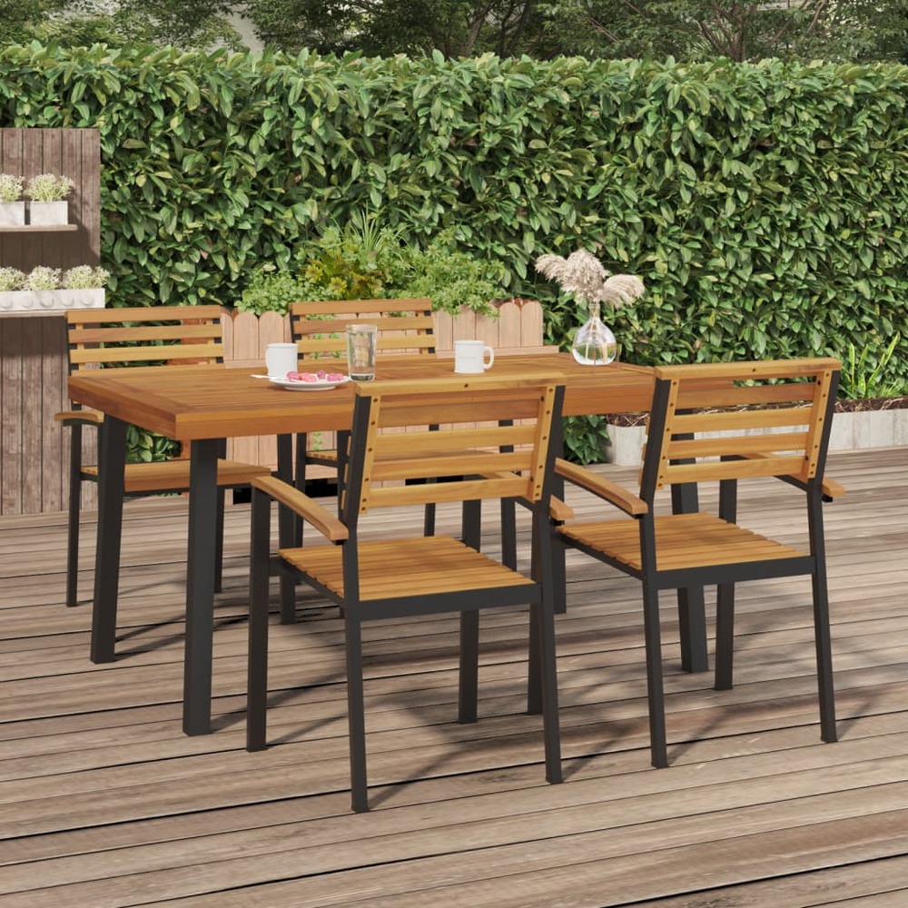Table de jardin 150x90x75 cm bois d'acacia solide