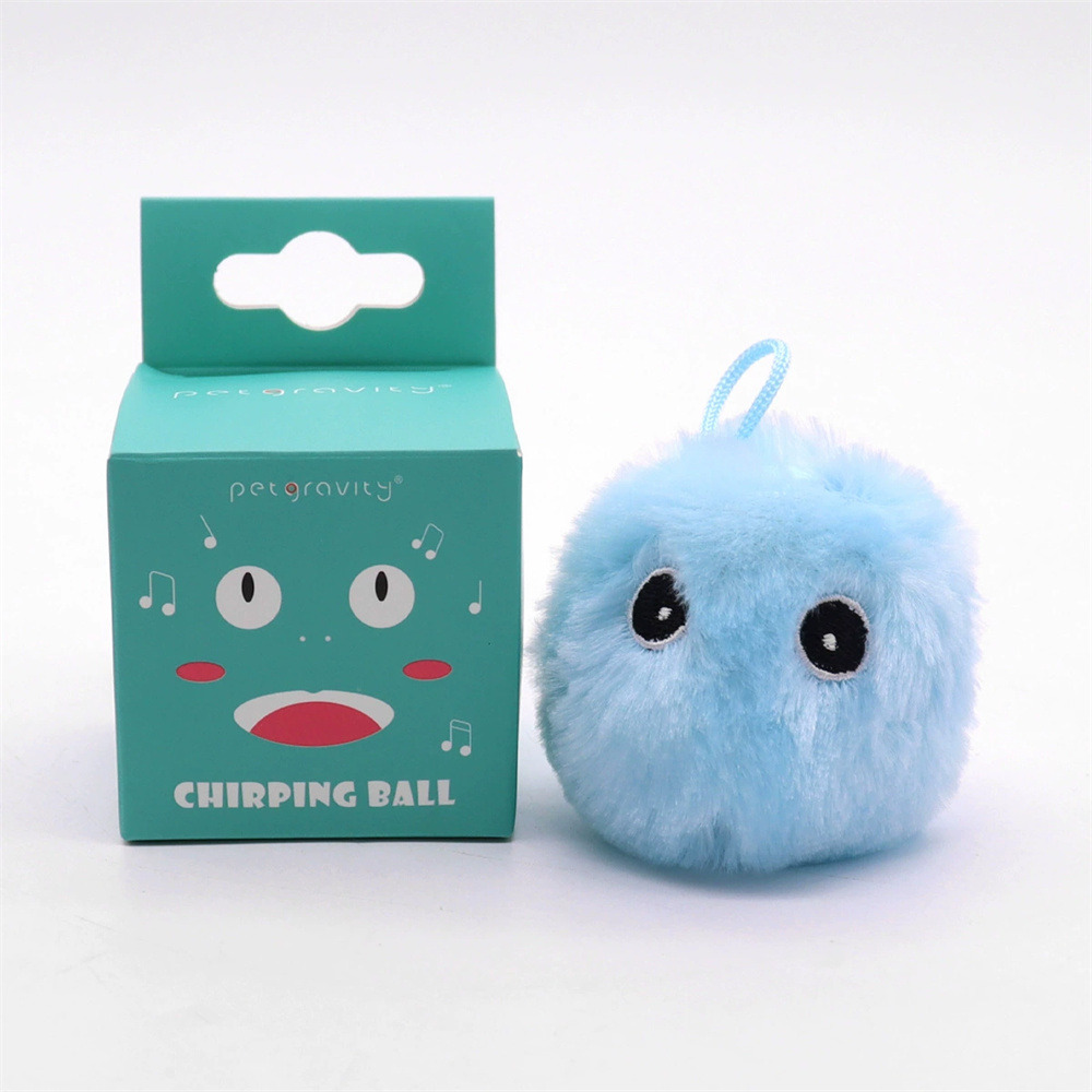 Balle interactive en peluche pour chat dtopbuyage