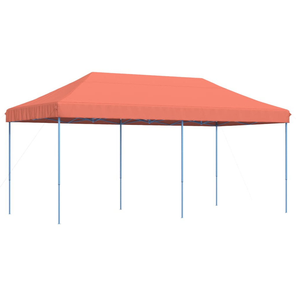 Tente réception pliable escamotable terre cuite 580x292x315 cm