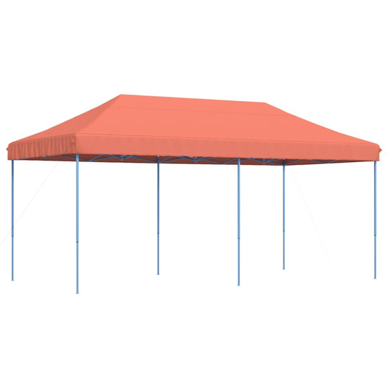 Tente réception pliable escamotable terre cuite 580x292x315 cm